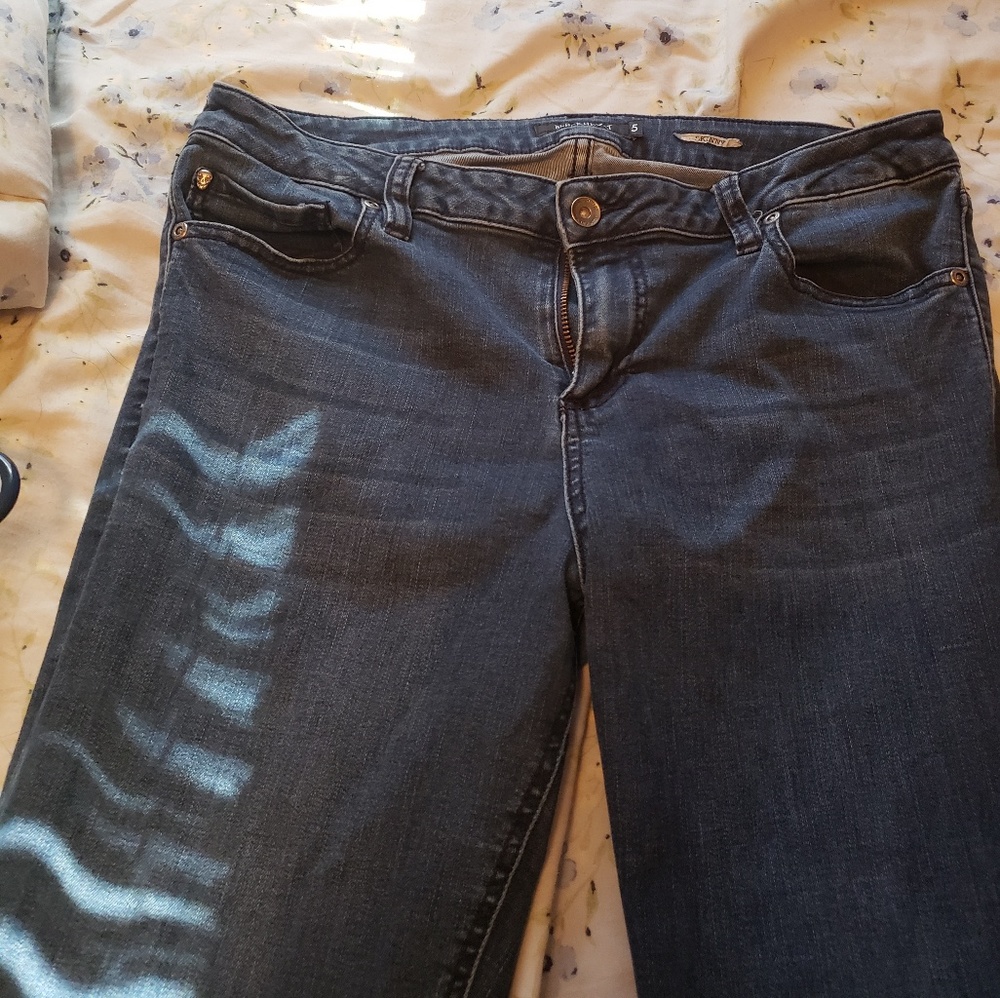Hot topic black heart super skinny blue jeans